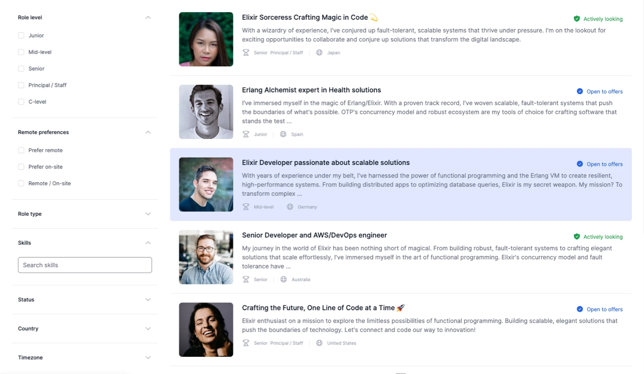 Find the right developer-company match with ElixirDevs